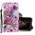 For iPhone 11 Pro Max Coloured Drawing Pattern Horizontal Flip PU Leather Case with Holder & Card Slots & Wallet & Lanyard (Rose Butterfly) - 1