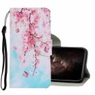 For iPhone 11 Pro Max Coloured Drawing Pattern Horizontal Flip PU Leather Case with Holder & Card Slots & Wallet & Lanyard (Cherry Blossoms) - 1