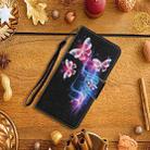 For iPhone XR Coloured Drawing Pattern Horizontal Flip PU Leather Case with Holder & Card Slots & Wallet & Lanyard(Three Fluorescent Butterflies) - 8