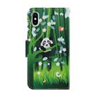 For iPhone XS Max Coloured Drawing Pattern Horizontal Flip PU Leather Case with Holder & Card Slots & Wallet & Lanyard(Panda) - 3