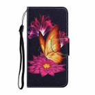 For iPhone XS Max Coloured Drawing Pattern Horizontal Flip PU Leather Case with Holder & Card Slots & Wallet & Lanyard(Big Golden Butterfly) - 2