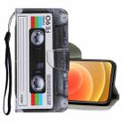 For iPhone 12 mini Coloured Drawing Pattern Horizontal Flip PU Leather Case with Holder & Card Slots & Wallet & Lanyard (Tape) - 1