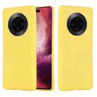 For Huawei Mate 40 Pure Color Liquid Silicone Shockproof Full Coverage Case(Yellow) - 2