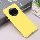 For Huawei Mate 40 Pure Color Liquid Silicone Shockproof Full Coverage Case(Yellow) - 6