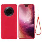 For Huawei Mate 40 Pure Color Liquid Silicone Shockproof Full Coverage Case(Red) - 1