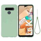 For LG K41S Pure Color Liquid Silicone Shockproof Full Coverage Case(Green) - 1