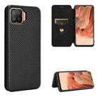 For OPPO F17 / A73 (2020) Carbon Fiber Texture Horizontal Flip TPU + PC + PU Leather Case with Card Slot(Black) - 1