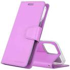 GOOSPERY SONATA DIARY Horizontal Flip Leather Case with Holder & Card Slots & Wallet For iPhone 12 Mini(Purple) - 1