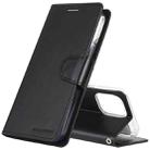 GOOSPERY SONATA DIARY Horizontal Flip Leather Case with Holder & Card Slots & Wallet For iPhone 12 Mini(Black) - 1