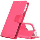 GOOSPERY SONATA DIARY Horizontal Flip Leather Case with Holder & Card Slots & Wallet For iPhone 12 / 12 Pro(Rose Red) - 1