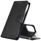 GOOSPERY SONATA DIARY Horizontal Flip Leather Case with Holder & Card Slots & Wallet For iPhone 12 / 12 Pro(Black) - 1