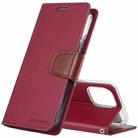 GOOSPERY SONATA DIARY Horizontal Flip Leather Case with Holder & Card Slots & Wallet For iPhone 12 Pro Max(Wine Red) - 1