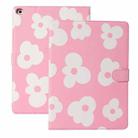 Flower Pattern Horizontal Flip Leather Case with Holder & Sleep / Wake-up Function For iPad 10.2 2021 / 2020 / 2019(Pink) - 1