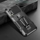For Motorola Moto G8 Power Lite Machine Armor Warrior Shockproof PC + TPU Protective Case(Black) - 1