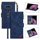 For Samsung Galaxy S10e Zipper Multi-card Slots Horizontal Flip PU Leather Case with Holder & Card Slots & Wallet & Lanyard & Photo Frame(Blue) - 1