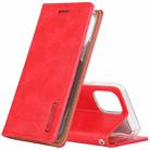 GOOSPERY BLUE MOON FLIP Crazy Horse Texture Horizontal Flip Leather Case with Holder & Card Slots & Wallet For iPhone 12 Mini(Red) - 1