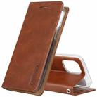 GOOSPERY BLUE MOON FLIP Crazy Horse Texture Horizontal Flip Leather Case with Holder & Card Slots & Wallet For iPhone 12 / 12 Pro(Brown) - 1