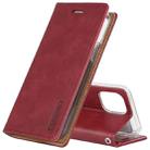 GOOSPERY BLUE MOON FLIP Crazy Horse Texture Horizontal Flip Leather Case with Holder & Card Slots & Wallet For iPhone 12 / 12 Pro(Wine Red) - 1