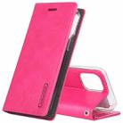 GOOSPERY BLUE MOON FLIP Crazy Horse Texture Horizontal Flip Leather Case with Holder & Card Slots & Wallet For iPhone 12 Pro Max(Rose Red) - 1