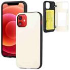 GOOSPERY MAGNETIC DOOR BUMPER Magnetic Catche Shockproof Soft TPU + PC Case With Card Slot For iPhone 12 Mini(White) - 1