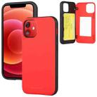 GOOSPERY MAGNETIC DOOR BUMPER Magnetic Catche Shockproof Soft TPU + PC Case With Card Slot For iPhone 12 Mini(Red) - 1