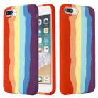 Rainbow Liquid Silicone Shockproof Full Coverage Protective Case For iPhone 7 Plus / 8 Plus - 1