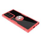For Samsung Galaxy Note 20 Pro Shockproof Transparent TPU + Acrylic Protective Case, with Ring Holder(Red) - 1