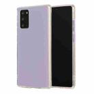 For Samsung Galaxy Note 20 TPU + Acrylic Anti-fall Mirror Phone Protective Case(Light Purple) - 1