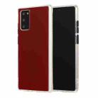 For Samsung Galaxy Note 20 TPU + Acrylic Anti-fall Mirror Phone Protective Case(Wine Red) - 1
