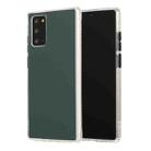 For Samsung Galaxy Note 20 TPU + Acrylic Anti-fall Mirror Phone Protective Case(Cyan Black) - 1