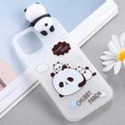 Pattern 3D Lovely Papa Panda Shockproof Protective Case For iPhone 11 Pro Max(Three Pandas) - 1