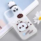 Pattern 3D Lovely Papa Panda Shockproof Protective Case For iPhone 12 mini(Three Pandas) - 1