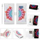For Samsung Galaxy Note9 Printing Dual-color Half Mandala Pattern Dual-side Magnetic Buckle Horizontal Flip Leather Case with Holder & Card Slots & Wallet & Photo Frame & Lanyard(White) - 1