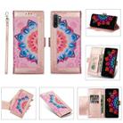 For Samsung Galaxy Note10+ Printing Dual-color Half Mandala Pattern Dual-side Magnetic Buckle Horizontal Flip Leather Case with Holder & Card Slots & Wallet & Photo Frame & Lanyard(Rose Gold) - 1