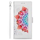 For Samsung Galaxy Note10+ Printing Dual-color Half Mandala Pattern Dual-side Magnetic Buckle Horizontal Flip Leather Case with Holder & Card Slots & Wallet & Photo Frame & Lanyard(White) - 2