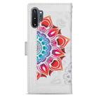 For Samsung Galaxy Note10+ Printing Dual-color Half Mandala Pattern Dual-side Magnetic Buckle Horizontal Flip Leather Case with Holder & Card Slots & Wallet & Photo Frame & Lanyard(White) - 3