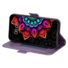For Samsung Galaxy S20 Printing Dual-color Half Mandala Pattern Dual-side Magnetic Buckle Horizontal Flip Leather Case with Holder & Card Slots & Wallet & Photo Frame & Lanyard(Purple) - 6
