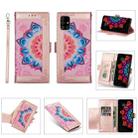 For Samsung Galaxy A91 Printing Dual-color Half Mandala Pattern Dual-side Magnetic Buckle Horizontal Flip Leather Case with Holder & Card Slots & Wallet & Photo Frame & Lanyard(Rose Rold) - 1