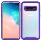 For Samsung Galaxy S10 Starry Sky Solid Color Series Shockproof PC + TPU Protective Case(Purple) - 1