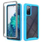 For Samsung Galaxy S20 FE Starry Sky Solid Color Series Shockproof PC + TPU Protective Case(Baby Blue) - 1