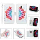 For Xiaomi Redmi 8A Printing Dual-color Half Mandala Pattern Dual-side Magnetic Buckle Horizontal Flip Leather Case with Holder & Card Slots & Wallet & Photo Frame & Lanyard(White) - 1