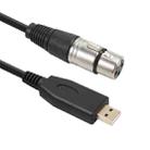 US18 USB to XLR Female Microphone Recording Cable, Cable Length:2m(Black) - 1