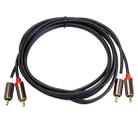 3660B 2 x RCA to 2 x RCA Gold-plated Audio Cable, Cable Length:1m(Black) - 1