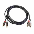 3660B 2 x RCA to 2 x RCA Gold-plated Audio Cable, Cable Length:2m(Black) - 1