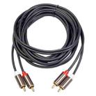 3660B 2 x RCA to 2 x RCA Gold-plated Audio Cable, Cable Length:3m(Black) - 1