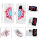 For Huawei Mate 20 Pro Printing Dual-color Half Mandala Pattern Dual-side Magnetic Buckle Horizontal Flip Leather Case with Holder & Card Slots & Wallet & Photo Frame & Lanyard(White) - 1