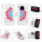 For Huawei Mate 30 Pro Printing Dual-color Half Mandala Pattern Dual-side Magnetic Buckle Horizontal Flip Leather Case with Holder & Card Slots & Wallet & Photo Frame & Lanyard(White) - 1