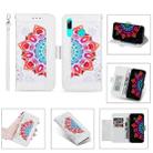 For Huawei P smart (2019) Printing Dual-color Half Mandala Pattern Dual-side Magnetic Buckle Horizontal Flip Leather Case with Holder & Card Slots & Wallet & Photo Frame & Lanyard(White) - 1