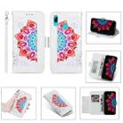 For Huawei P20 Lite Printing Dual-color Half Mandala Pattern Dual-side Magnetic Buckle Horizontal Flip Leather Case with Holder & Card Slots & Wallet & Photo Frame & Lanyard(White) - 1