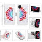 For Huawei P40 Lite Printing Dual-color Half Mandala Pattern Dual-side Magnetic Buckle Horizontal Flip Leather Case with Holder & Card Slots & Wallet & Photo Frame & Lanyard(White) - 1